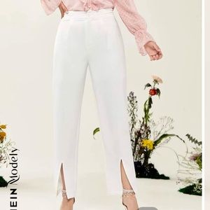 Off white slit pants